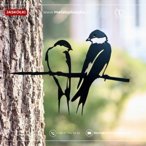 Jaskółki ozdoba z metalu