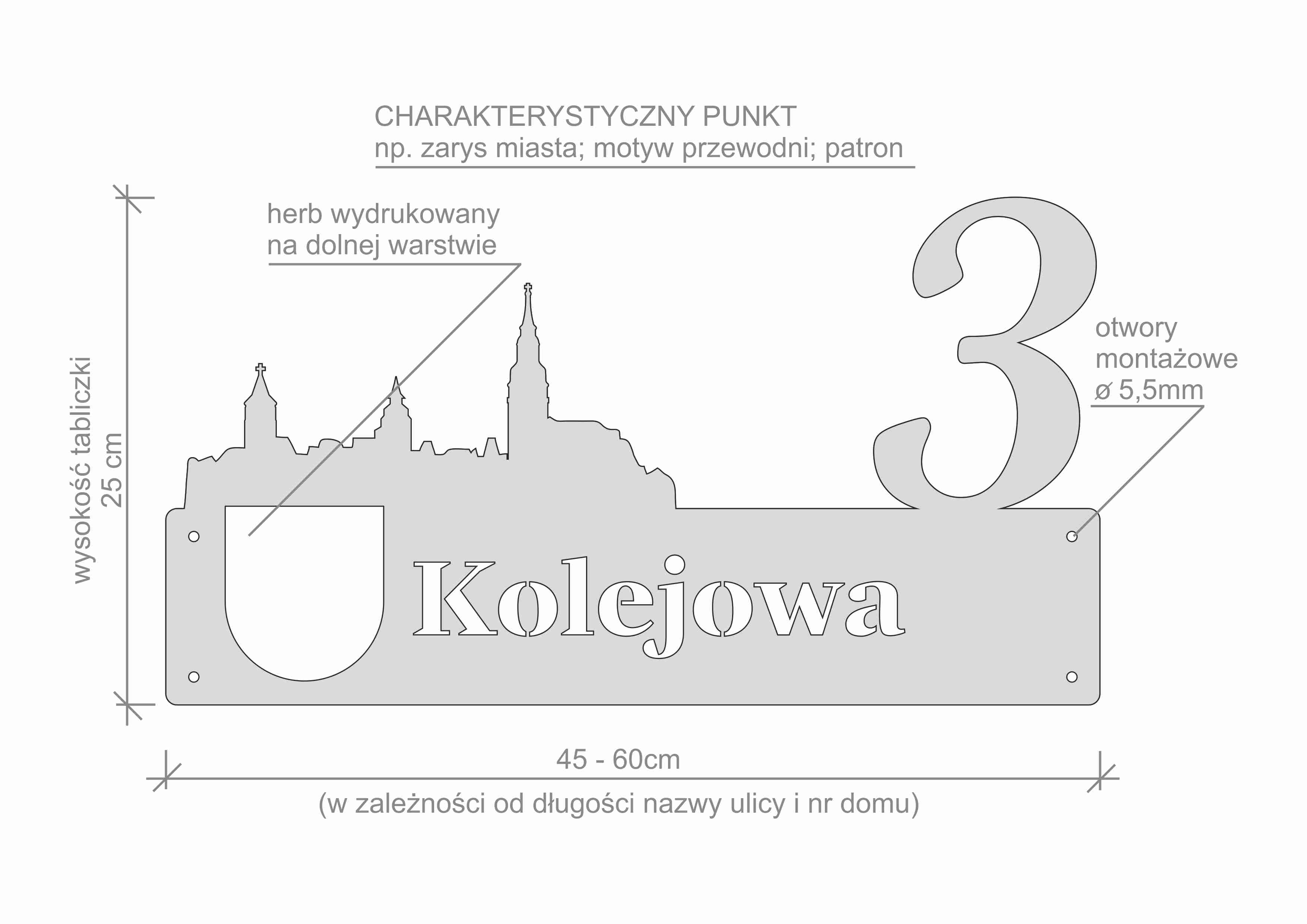Stylowa tabliczka adresowa