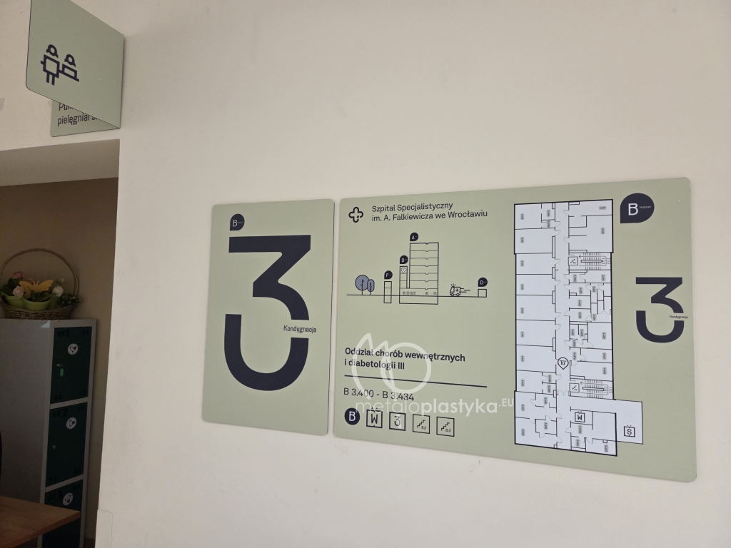 System informacji wizualnej Szpitala Falkiewicza we Wrocławiu