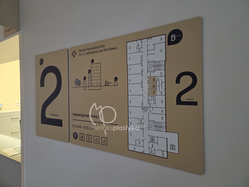 System informacji wizualnej Szpitala Falkiewicza we Wrocławiu