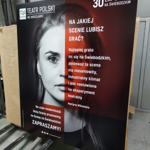 wydruk uv na dibondzie wystawa Teatr